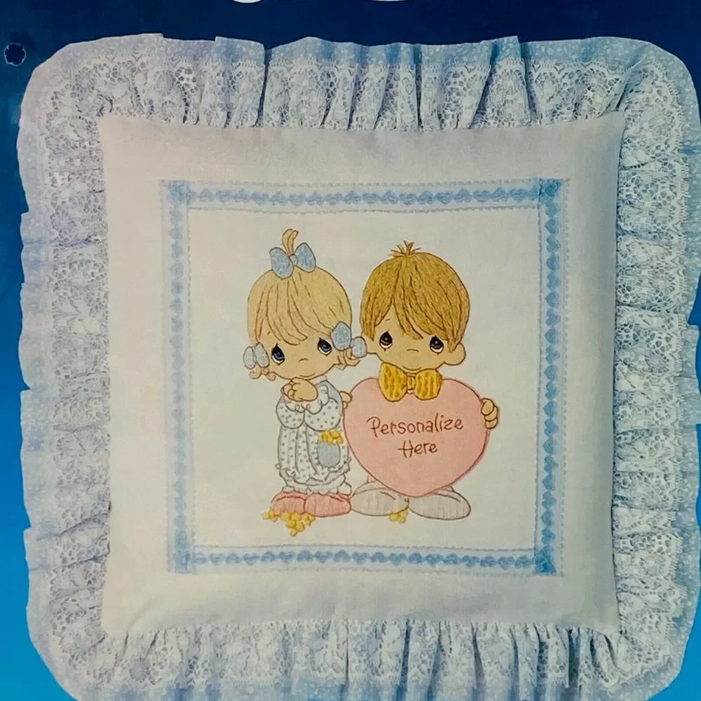Paragon 1088 Love One Another Stitchery Pillow Kit Precious Moments 14x14‎ 1984